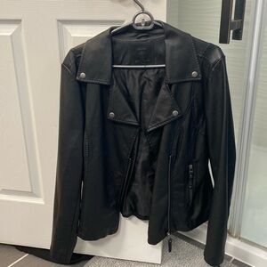 Black faux leather jacket